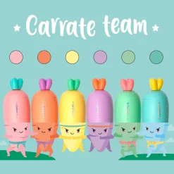 Set di 6 Mini Evidenziatori - Carrate Team