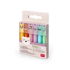 Set di 6 Mini Evidenziatori Pastello - Teddy's Style