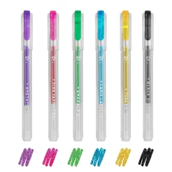 Set di 6 Mini Penne Gel Glitterate