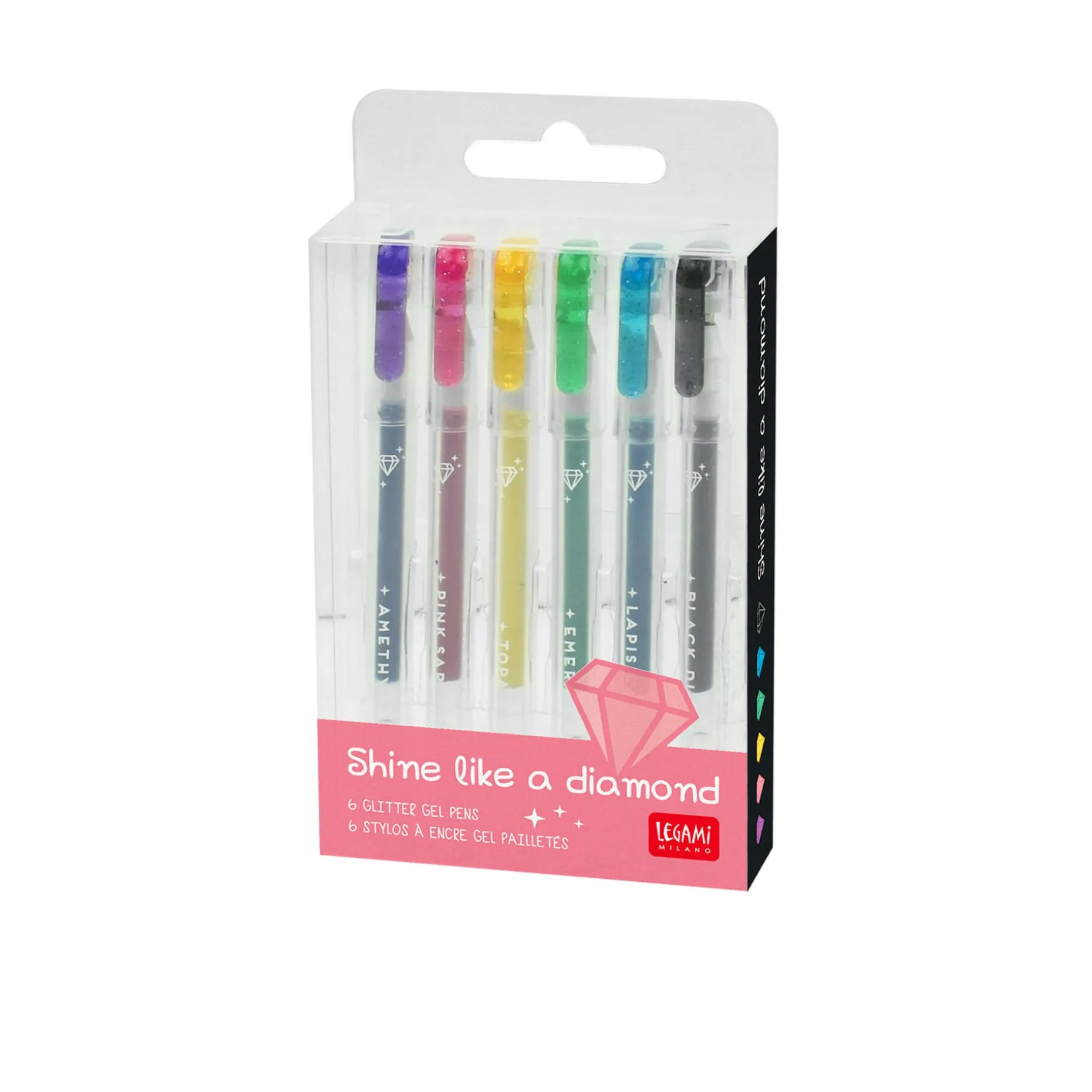 Set di 6 Mini Penne Gel Glitterate