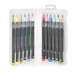 Set di 12 Pennarelli con Punta Pennello - Brush Markers