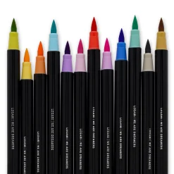 Set di 12 Pennarelli con Punta Pennello - Brush Markers