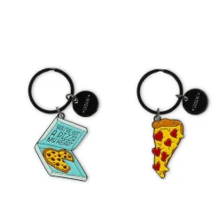Set di 2 Portachiavi in Metallo Smaltato - What a Key Ring!