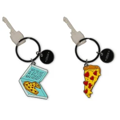 Set di 2 Portachiavi in Metallo Smaltato - What a Key Ring!