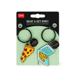 Set di 2 Portachiavi in Metallo Smaltato - What a Key Ring!