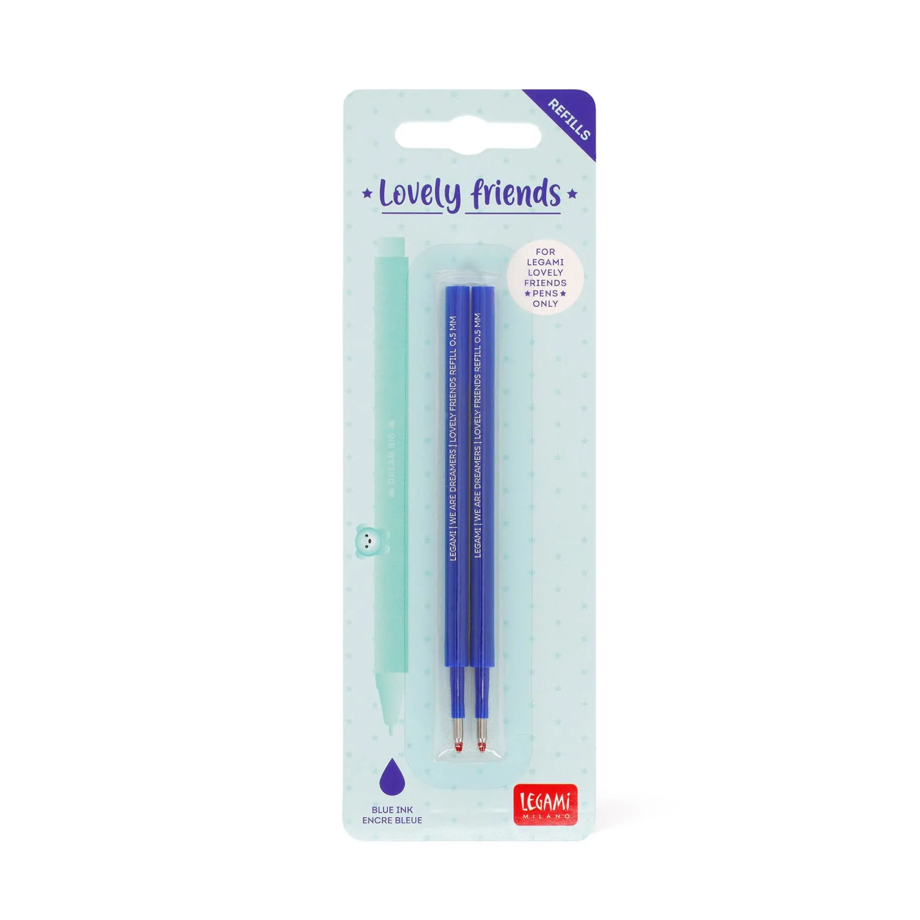 Set di 2 Refill per Penna Gel - Lovely Friends