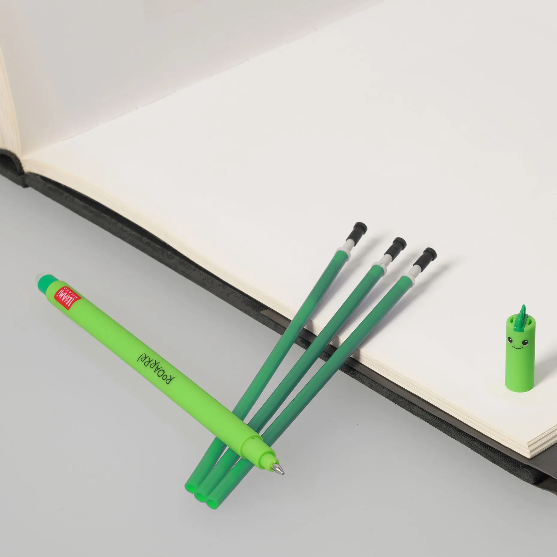 Set Penna Cancellabile Dino con Refill Verde