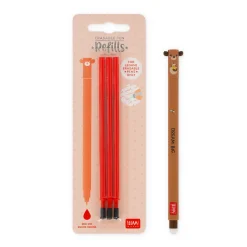 Set Penna Cancellabile Teddy Bear con Refill Rosso