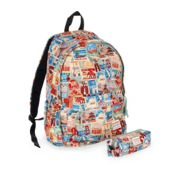 Set Zaino e Astuccio Travel Stickers