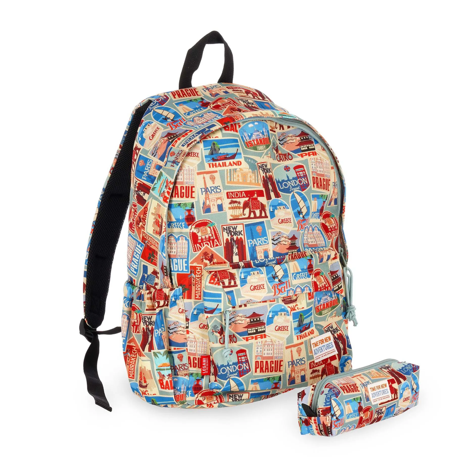 Set Zaino e Astuccio Travel Stickers