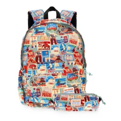 Set Zaino e Astuccio Travel Stickers