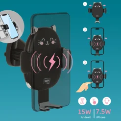 Supporto Auto con Ricarica Wireless